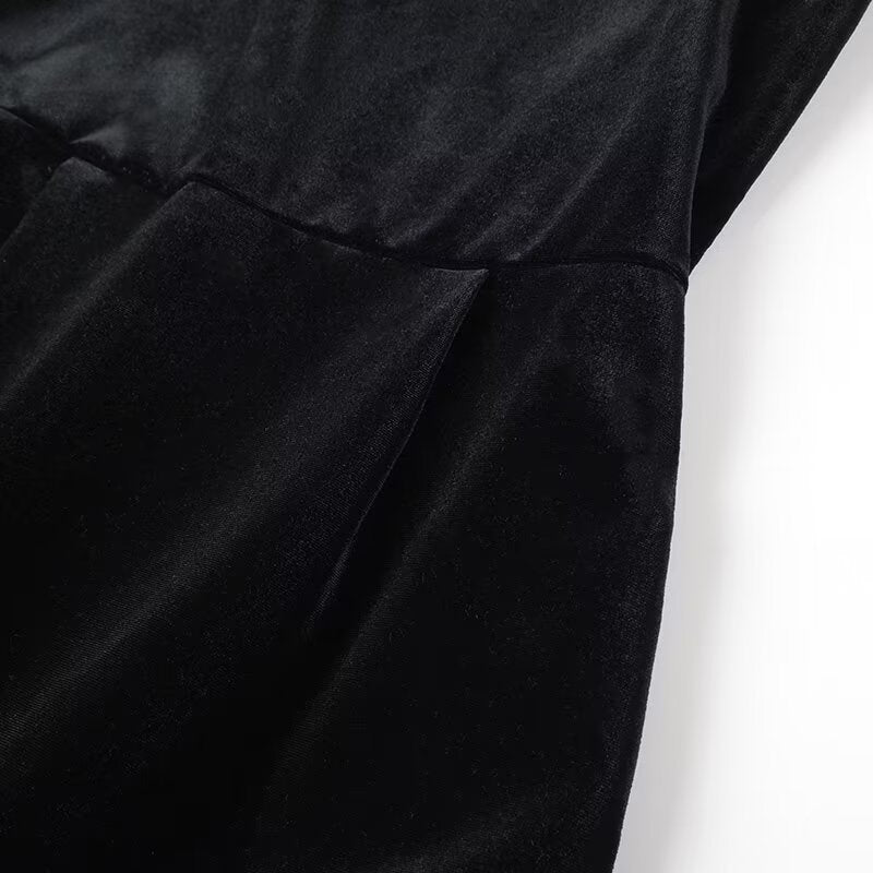 🎅Weihnachts-Specials🎁Elegantes Langarmkleid mit eckigem Ausschnitt