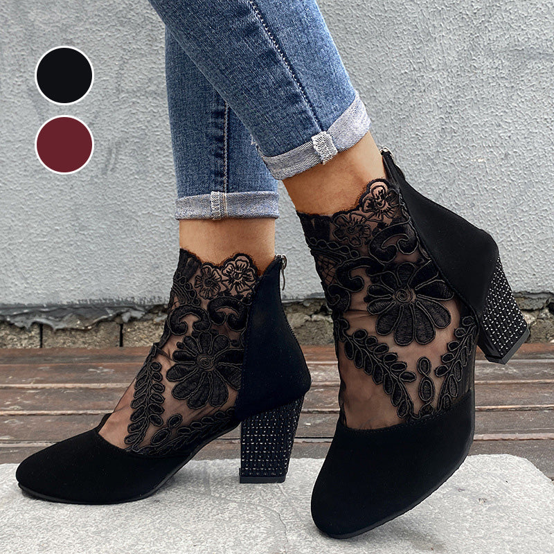 Damen High Heels mit eleganter Spitze für den Sommer