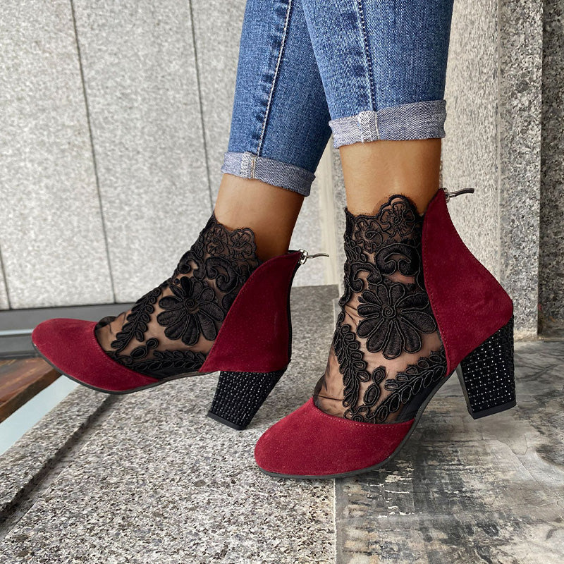 Damen High Heels mit eleganter Spitze für den Sommer