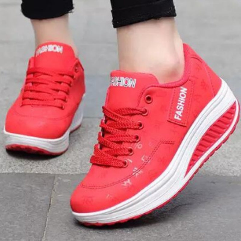 Frauen Casual Mode Atmungsaktiv Dicke Sohle Turnschuhe