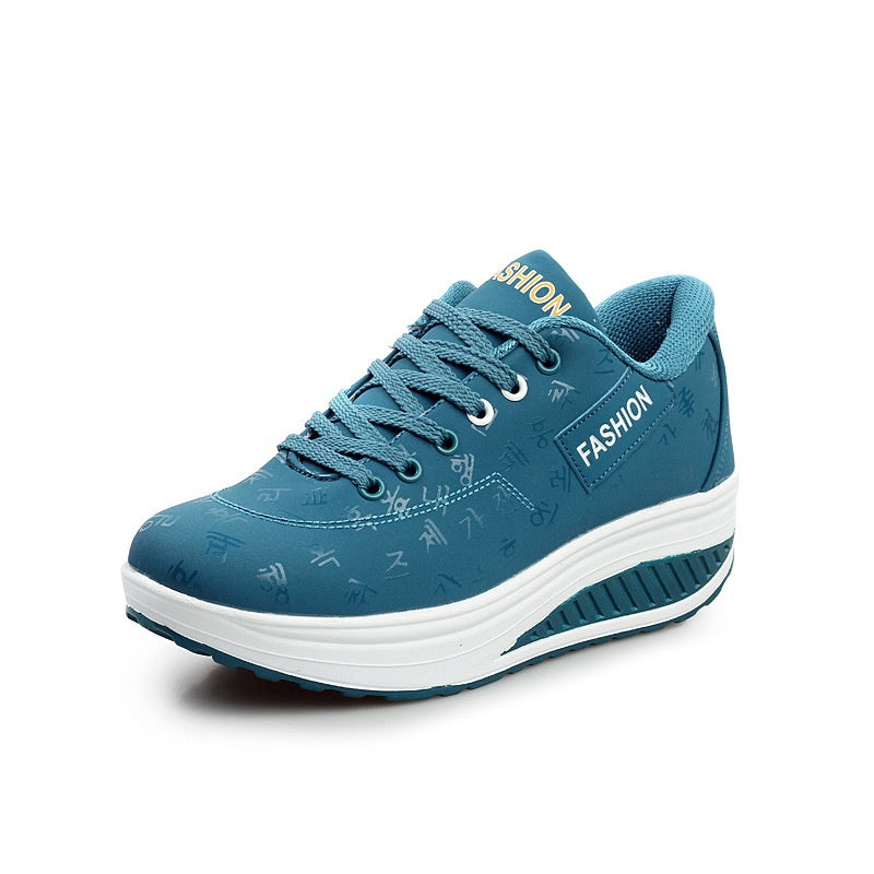 Frauen Casual Mode Atmungsaktiv Dicke Sohle Turnschuhe