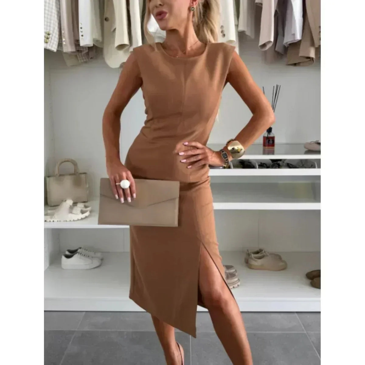 ⏳Time-limited Special⏰Women’s Sleeveless Bodycon Dress with Slit